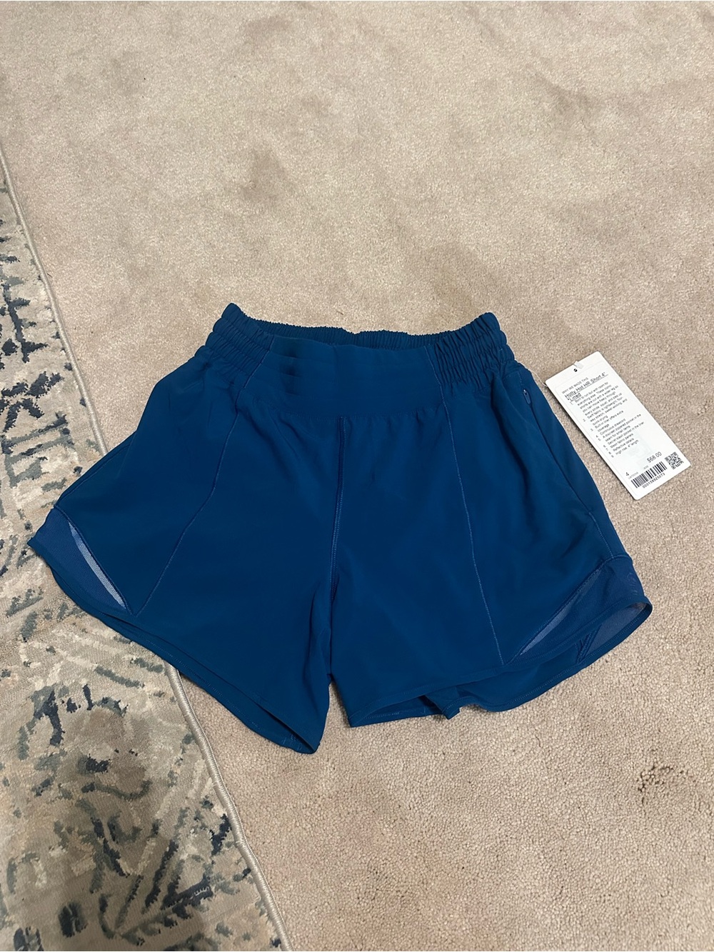 lululemon athletica Hotty Hot HR short 4” lined Athletic Shorts - JESE Blue